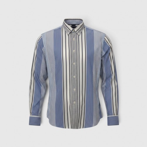 Tommy Hilfiger Ριγέ Πουκάμισο Μπλε & Λευκό / Pre-Owned